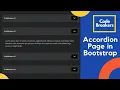 Accordion page design in HTML CSS and Bootstrap 4 Code Breakers