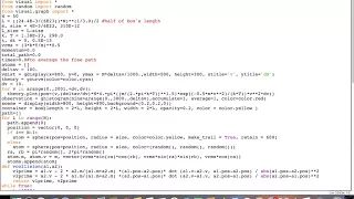 Vpython------ideal gas and mean free path