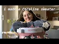 i made a Coraline sweater on the sentro sentro knitting machine crochet with me