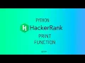Print Function Hackerrank Python Solutions