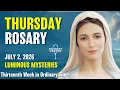 Thursday Rosary Luminous Mysteries of the Rosary July 2 2026 VIRTUAL ROSARY