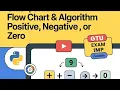 Python Programming Unit-1 Flow Chart Algorithm Positive Negative or Zero GTU Exam IMP