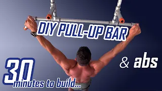 DIY GARAGE PULL UP AB BAR - 30 MINUTES TO BUILD