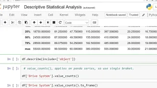 Python Descriptive Statistical Analysis English