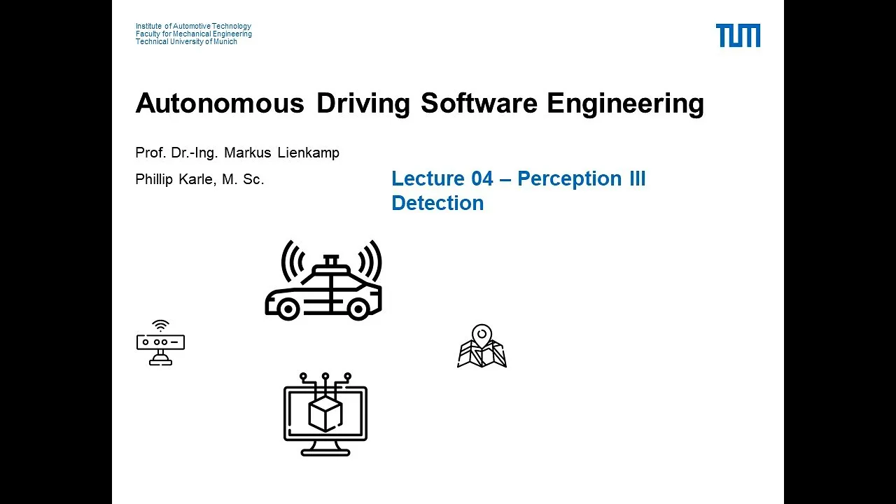 Lecture 04 - Perception III: Detection