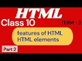 HTML Elements class 10 Introduction to HTML elements class 10 computer application chapter 3