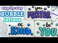 How to make Bubble Letters for BEGINNERS Step By Step lettering tutorial Rock Painting 101