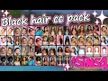 UPDATED sims 4 beautiful black hair cc folder female male kids ALL IN ONE CC PACK THE SIMS 4
