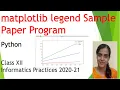 matplotlib pyplot legend PYTHON Sample Program with output Class 12 Computer Science IP 2020