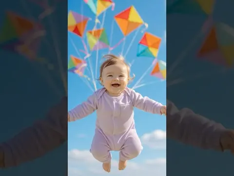 A Cute Baby Flying In the Sky #shorts #baby