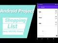 Project Android Shopping List in Java using VM Room CRUD RecyclerView LiveData 2021