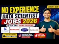 NO EXPERIENCE Data Scientist Jobs 2026 Top MNCs Hiring Freshers Apply Now