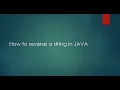 How to Reverse a String in Java Java Tutorial Selenium Interview Questions String Reverse