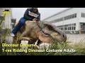 T rex Riding Dinosaur Costume Adults Realistic Dinosaur Costume