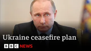 Putin casts doubt on Ukraine ceasefire plan with string of conditions | BBC News