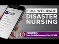 Disaster Nursing and Emergency Preparedness Webinar Recording
