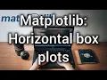 How To Illustrate Horizontal Boxplots in Matplotlib in Python With Mean Marker
