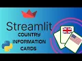 Python Streamlit Web App - Country Information Cards