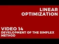 Linear Optimization - 14 Development of the simplex method