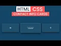 Responsive Contact Info Section Card Using HTML CSS
