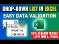 How to Create a Drop-Down List in Excel Excel Data Validation Tutorial