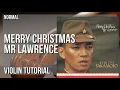 How to play Merry Christmas Mr Lawrence by Ryuichi Sakamoto on Violin (Tutorial)