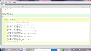 Java coding to accept Name Phone Number Gender etc