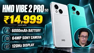 HMD Vibe 2 Pro Review - 6000mAh + 120Hz + 64MP Sony for ₹14,999?