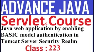 223 Java Web application to enable BASIC model authentication Security Realm in Tomcat Server serv
