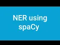 NER name entity recognition using spacy