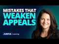 Appeal Killers Mistakes Litigators Make at Trial That Weaken Their Case on Appeal Justia Webinars