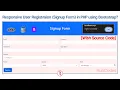 How to Create a User Registration Form in PHP using MySQL Database and Bootstrap With Source Code