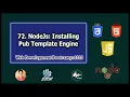 Backend Tutorial Static Files Installing Pug template engine Web Development Tutorials