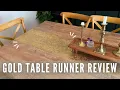Add Shimmer to Your Table Decor with this Gold Table Runner Set Shop Link in Description