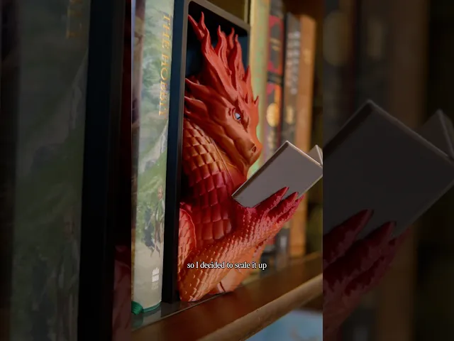 Flamewing Dragon Reader Book Nook video thumbnail