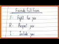Friends full form of forever