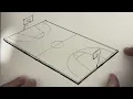 How to Draw a Basketball Court Basketball Court Drawing Como dibujar una cancha de baloncesto