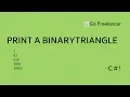 Print a Binary Triangle in c