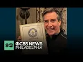 CBS News Philadelphia s Jim Donovan receives certificate for sock collection world record