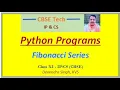 Fibonacci series Python Program