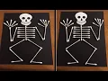 DIY Q-Tip Skeleton Craft for Halloween - Fun Easy Recycled Halloween Decor
