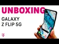 Samsung Galaxy Z Flip 5G Phone Unboxing T-Mobile