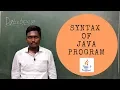 SYNTAX OF JAVA PROGRAM IN TELUGU