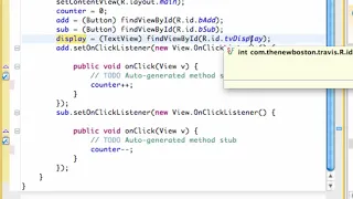Android Developing Applications Tutorial 10 Using setText method for our button