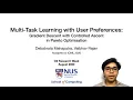 Pareto Optimisation Multi-Task Learning with User Preferences