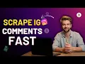 How to Scrape Instagram Comments from Post | Export User Data + Comment Content