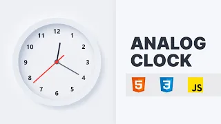 Analog Clock Neumorphism Design HTML CSS Javascript