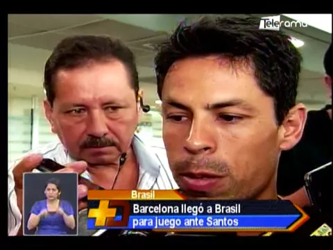 Barcelona llegó a Brasil para juego ante Santos