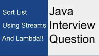 Sort List using streams and lambda expression in Java