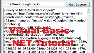 Visual Basic NET Tutorial 56 - Get Source Code From Website using VB NET